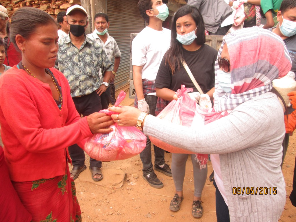 Distributing Immediate relief items